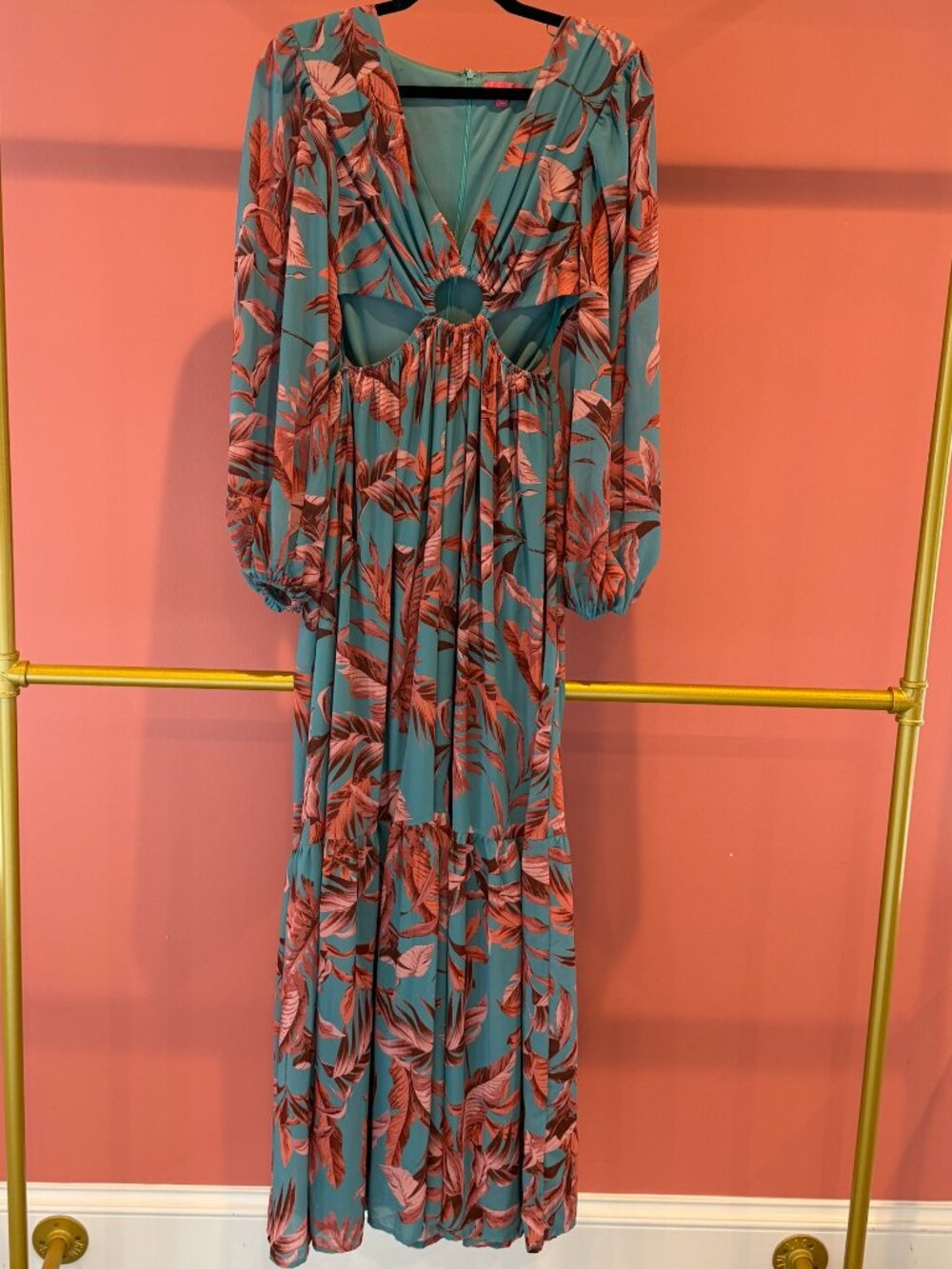 Floral Cut-Out Maxi Dress - Picture 2 of 2